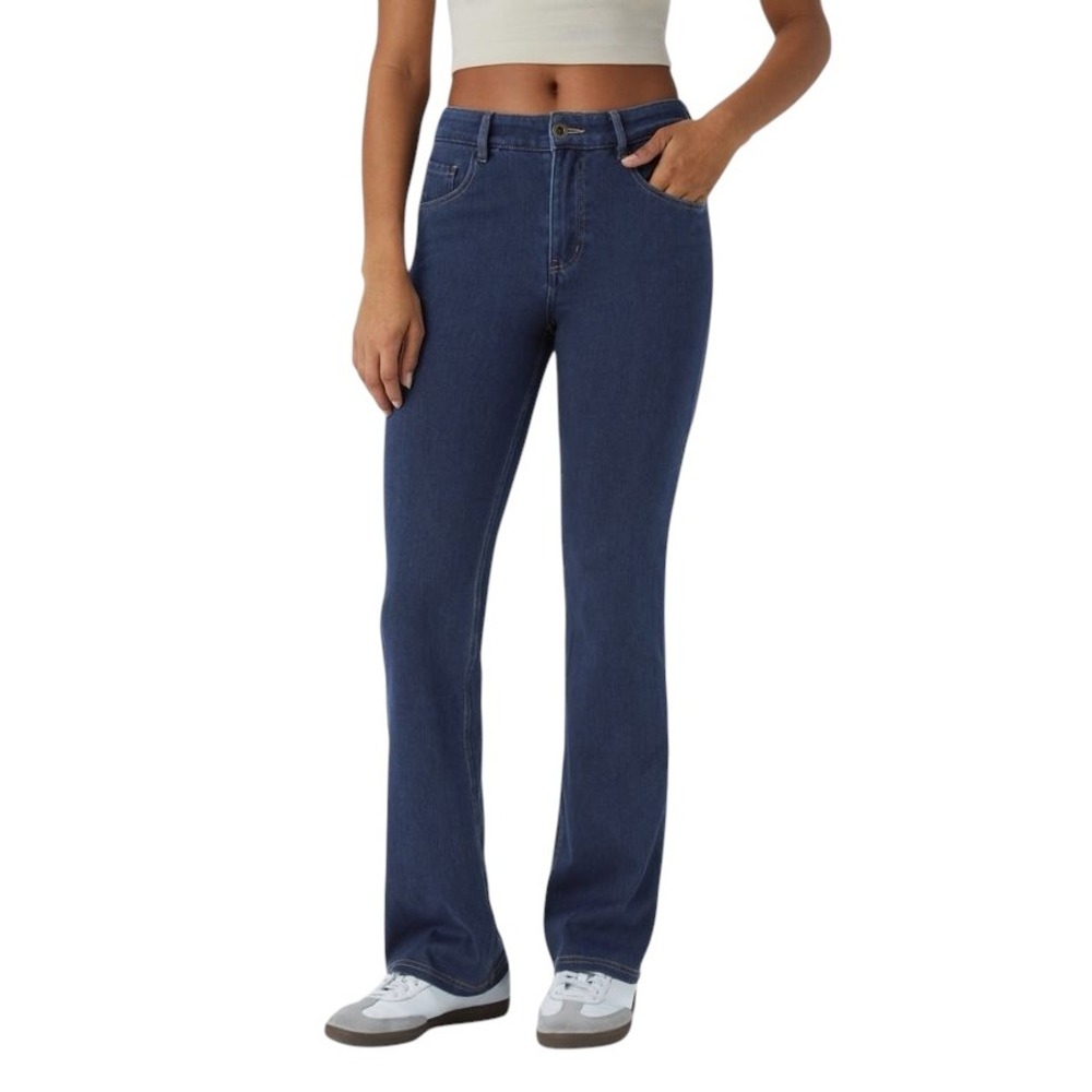 Halara Flex Denim Pants Women Medium Blue Bootcut High Rise Stretch